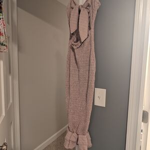 Pink Gingham Maternity Dress